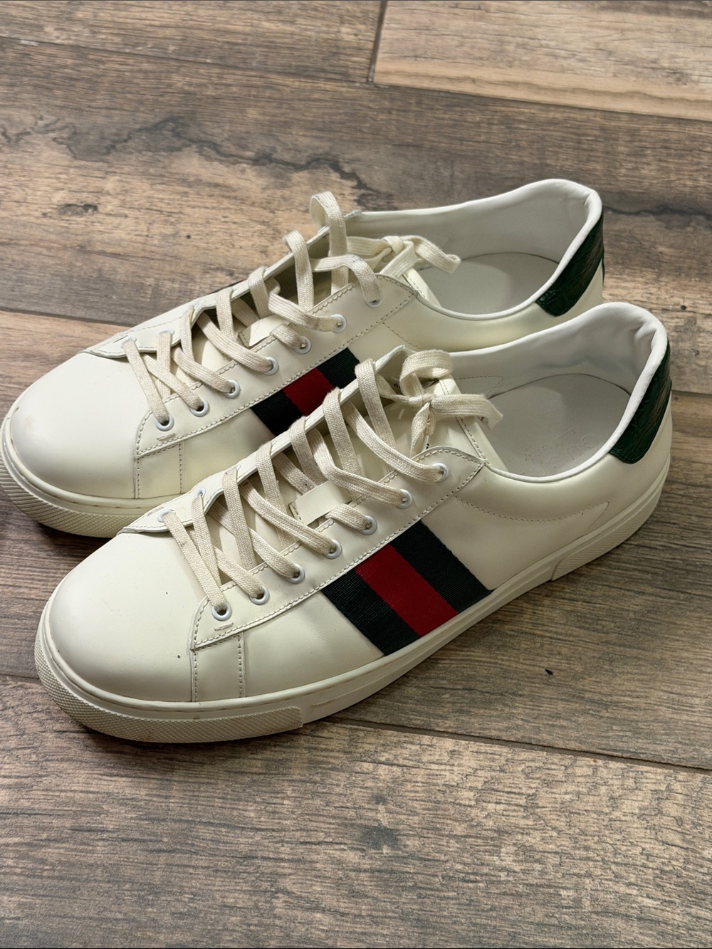 Gucci Ave Men’s Sneakers with Red & Black Web Stripe - Men
